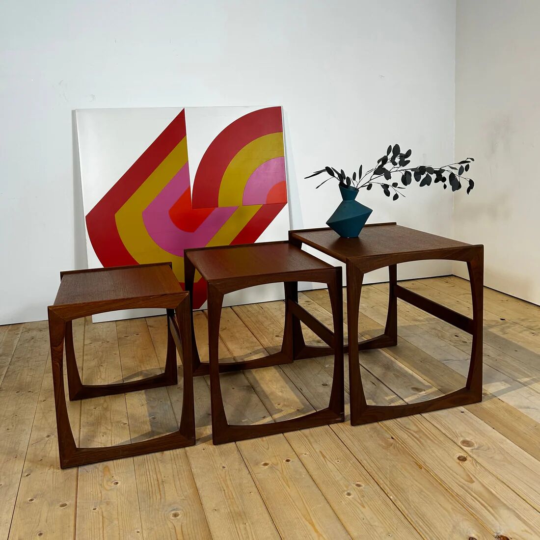 Nested tables Quadrille in teak G Plan, 1960s