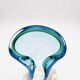 Flavio Poli Seguso Sommerso Emerald Green Blue Vintage 60s Ashtray