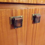 Vintage teak and leather secretary