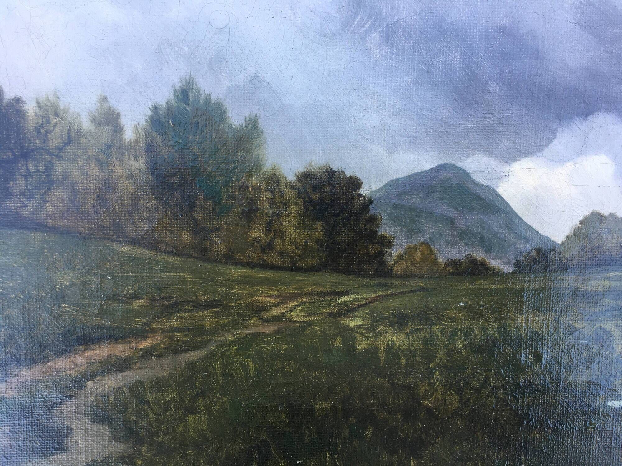 Painting "Landscape Puy de Dôme" : the puy Mary 1880 cf Dardoize by L. Henry