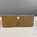 Paire de serre-livres art déco en marbre rose