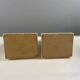 Pair of art deco pink marble bookends