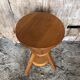 Vintage Light Wood Tripod Screw Painter's Stool #A632