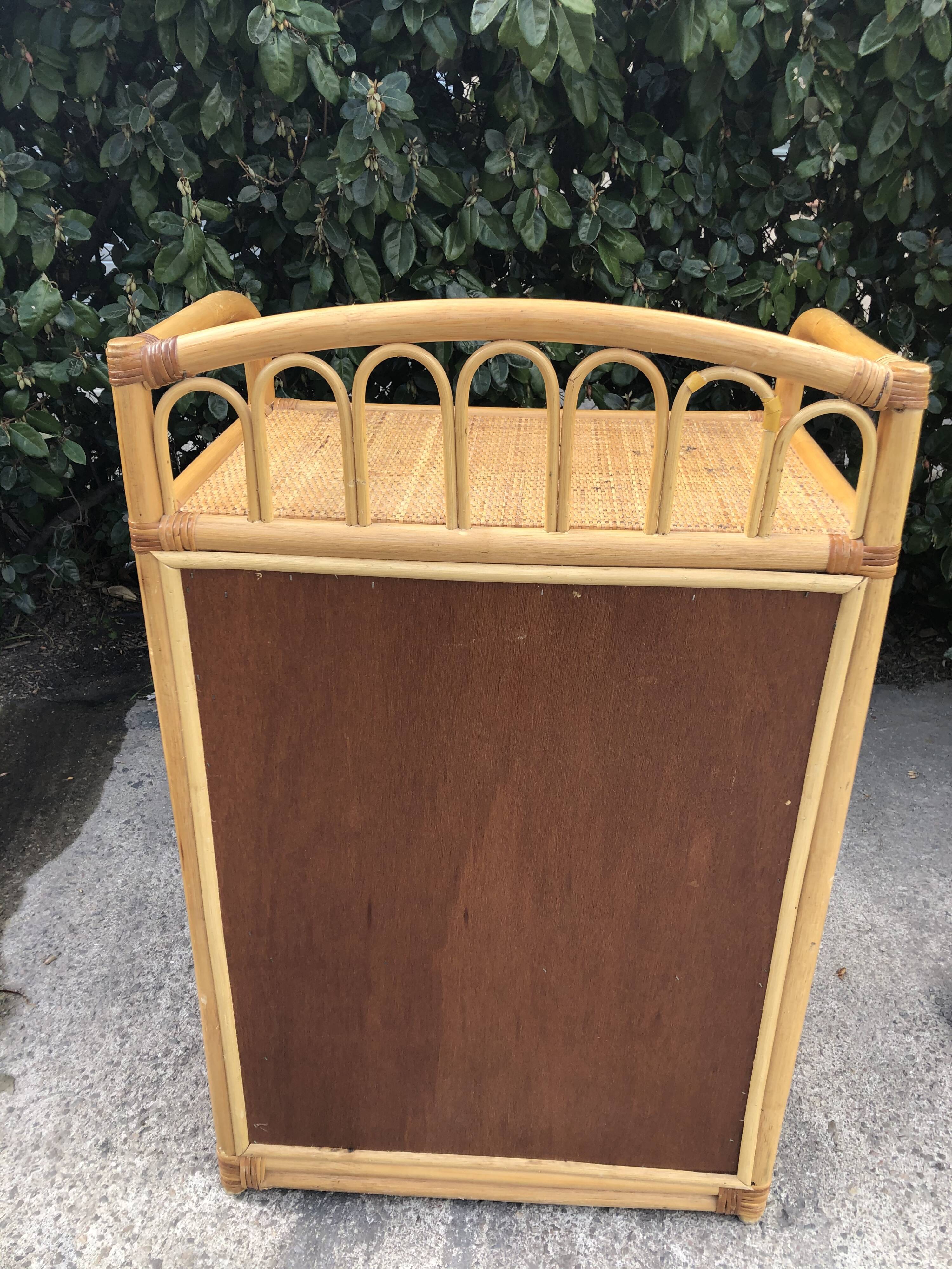 Vintage rattan and bamboo chiffon