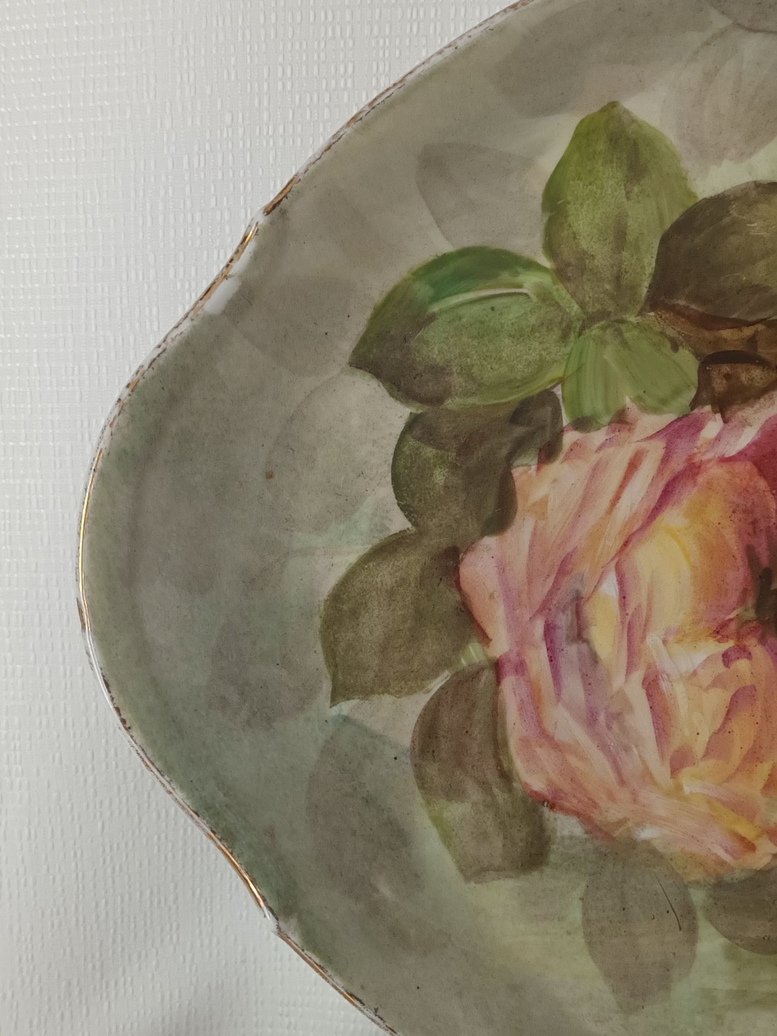 Decorative oval flat Limoges UC France