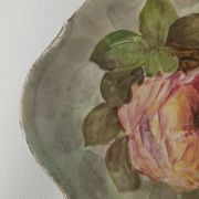 Decorative oval flat Limoges UC France
