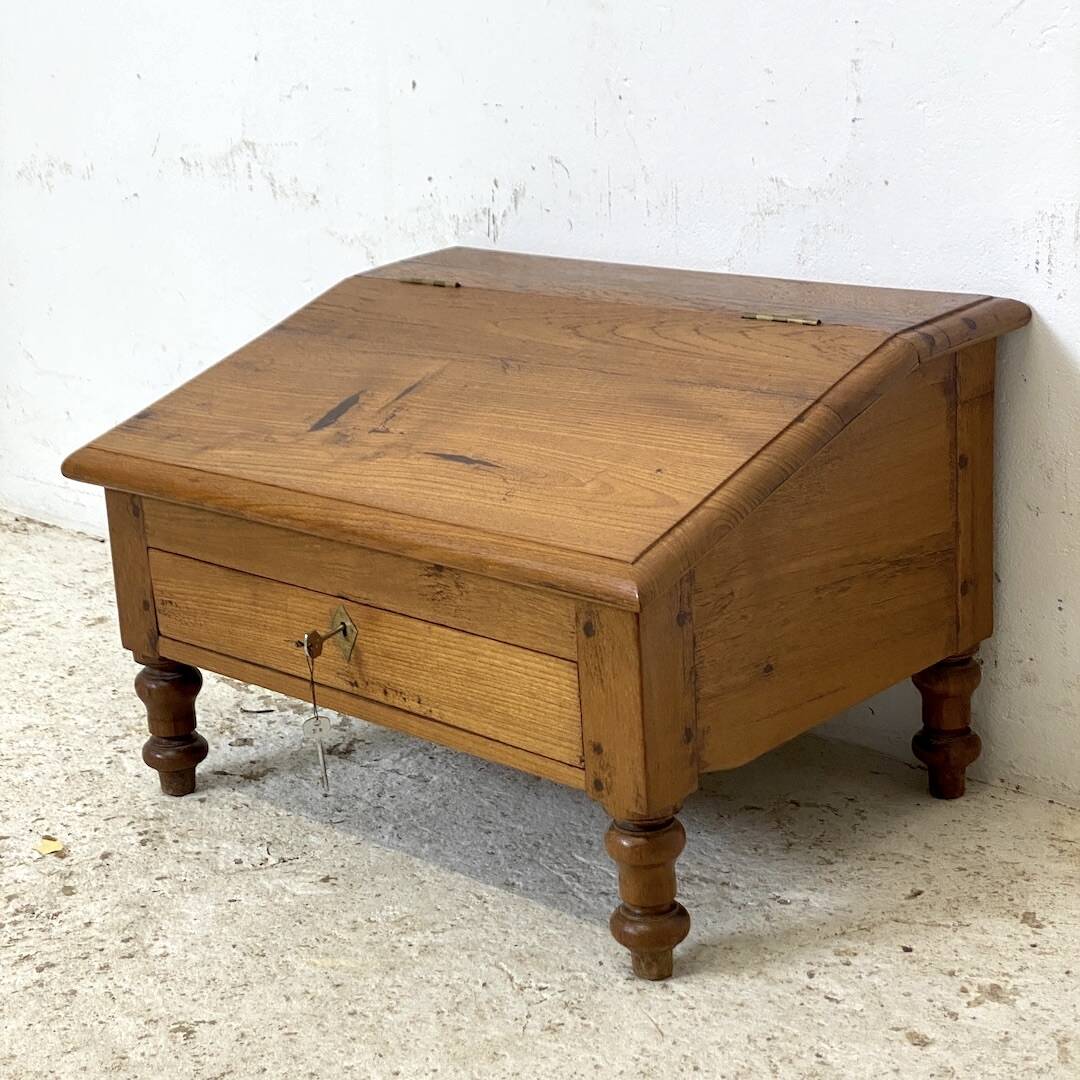 Vintage 1950s solid wood table writing desk