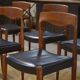 Ensemble de 6 chaises scandinaves en teck par Niels Otto Moller Danemark 1960’s