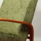 Fauteuil lounge art déco Kozelka & Kropacek avec revêtement jacquard