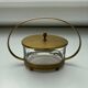 Crystal brass sugar bowl