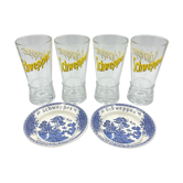 Vintage Schweppes glasses and saucers