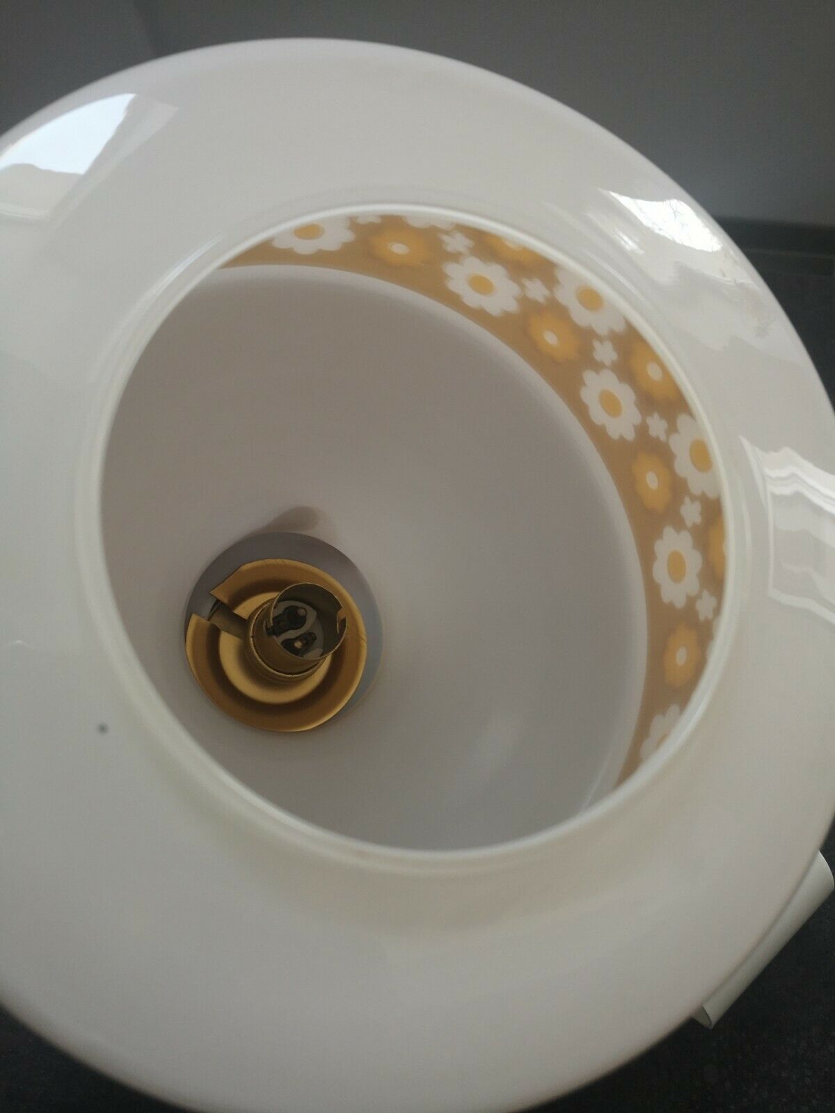 Old suspension flowers orange vintage 1970