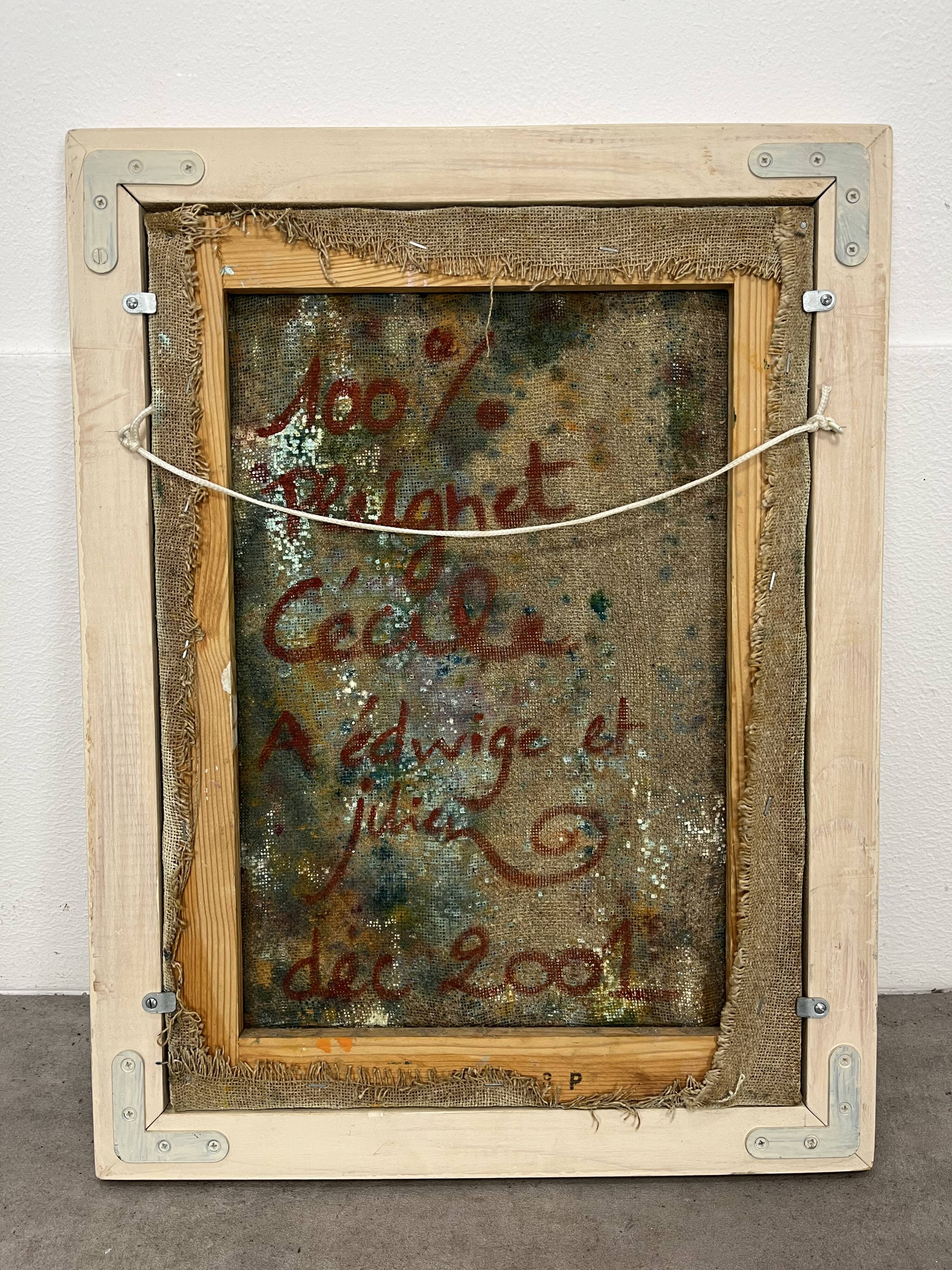 Modern painting art brut inspired by primitive