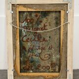Modern painting art brut inspired by primitive