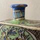 Glass ceramic bottle floral decoration and portraits Kadjar Persia xix e