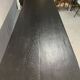 Oak farmhouse table, black top
