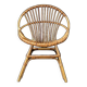 Vintage rattan shell armchair from the 70s, handmade bohemian
