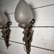 Pair of torch wall lights in Louis XVI style in 19th-century bronze.
