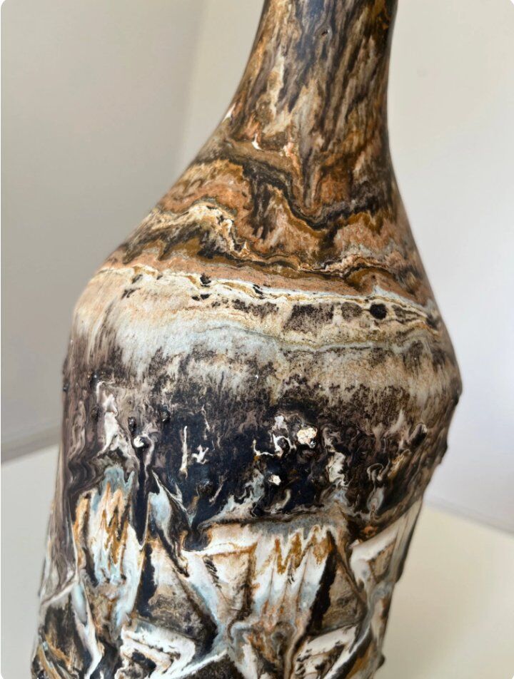 Vintage Danish stoneware table lamp by Birte Vedel Howards, 1960s