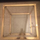 Table basse cube laiton