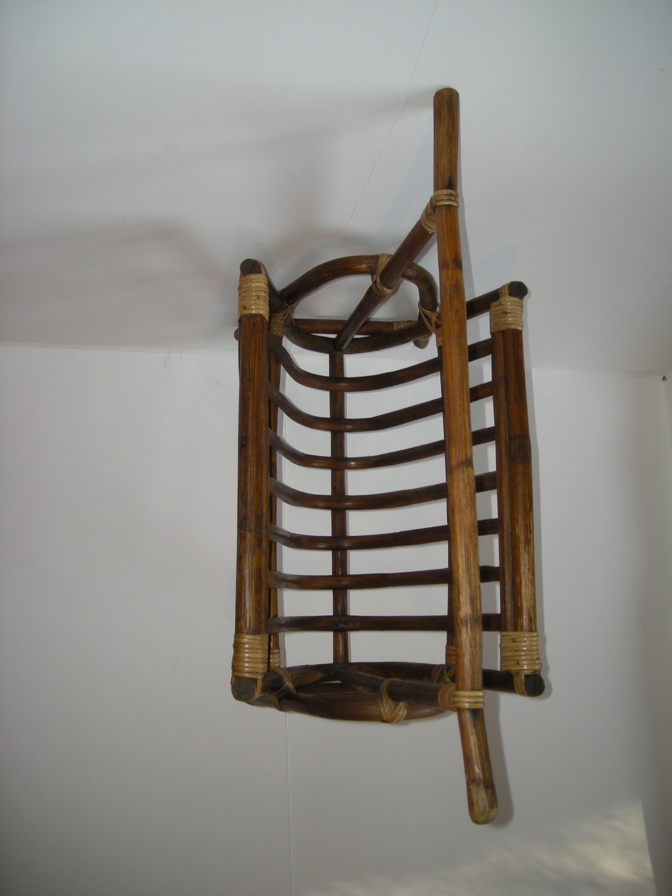 Bamboo magazine holder, rattan