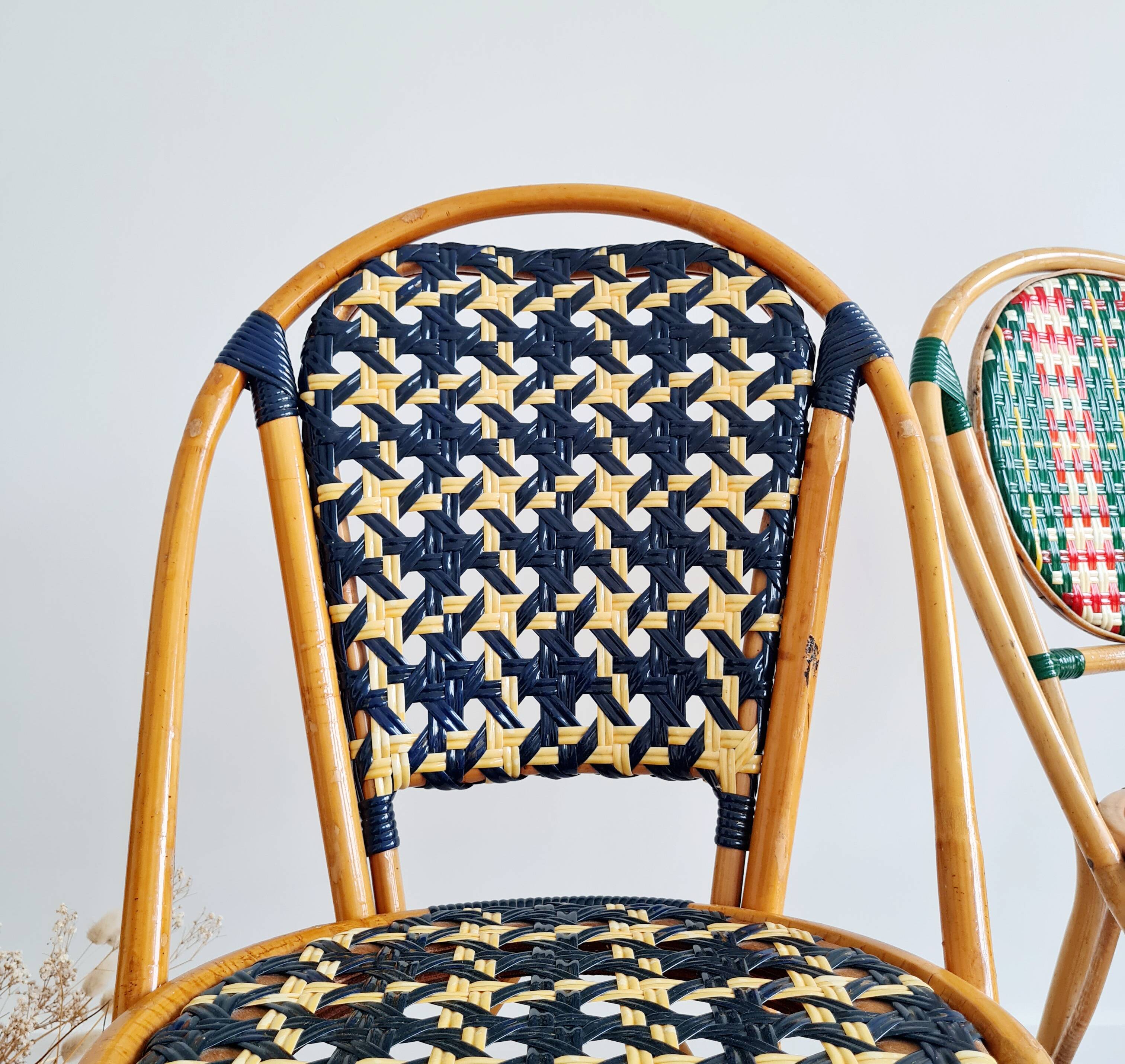 Rattan bistro chairs