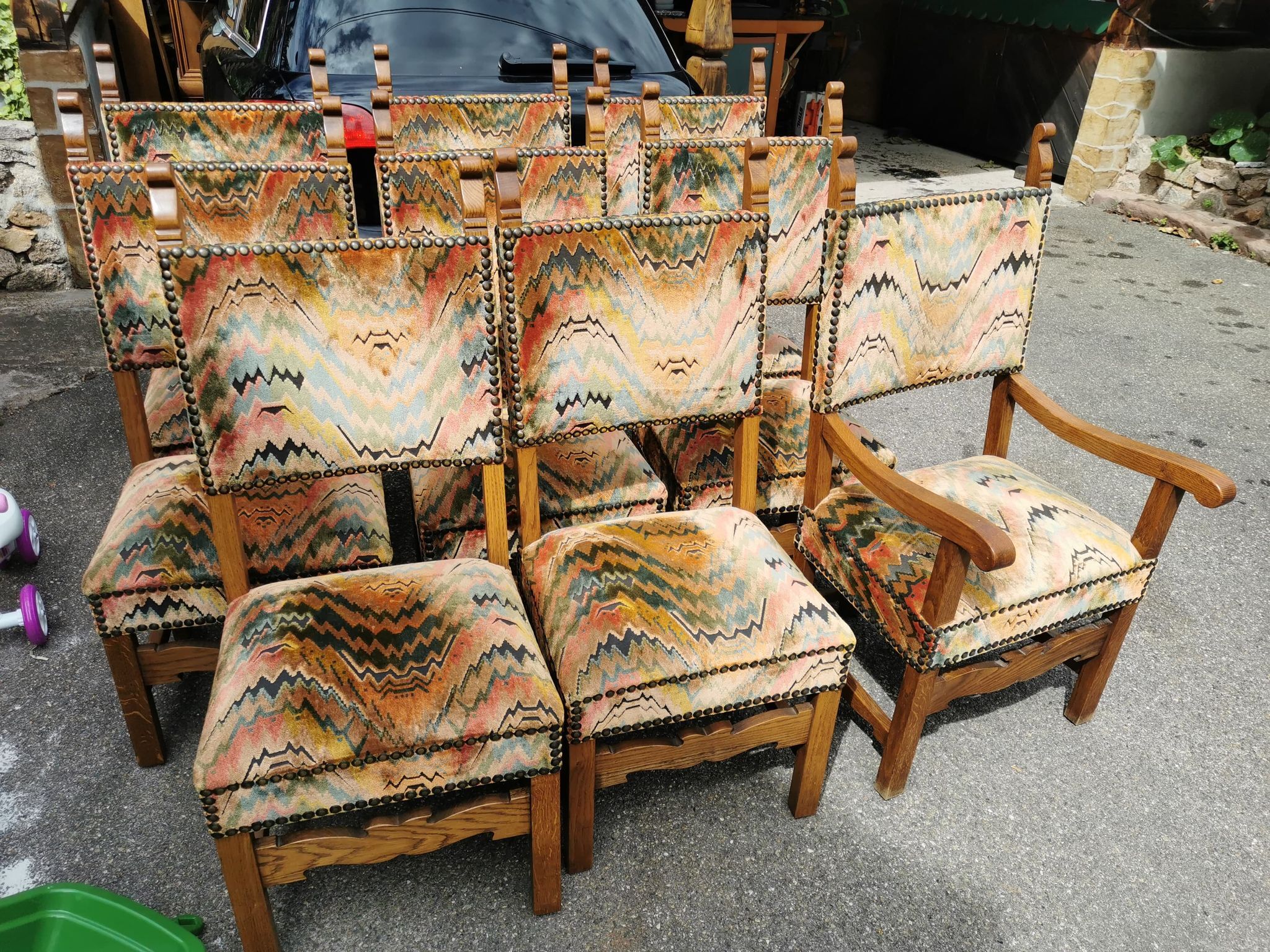 Solid wood monastery table