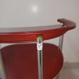 Set of 4 leather dining chairs