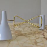 Original 1950s light blue & brass metal Swing Wall Light Made by Cosack, Germany