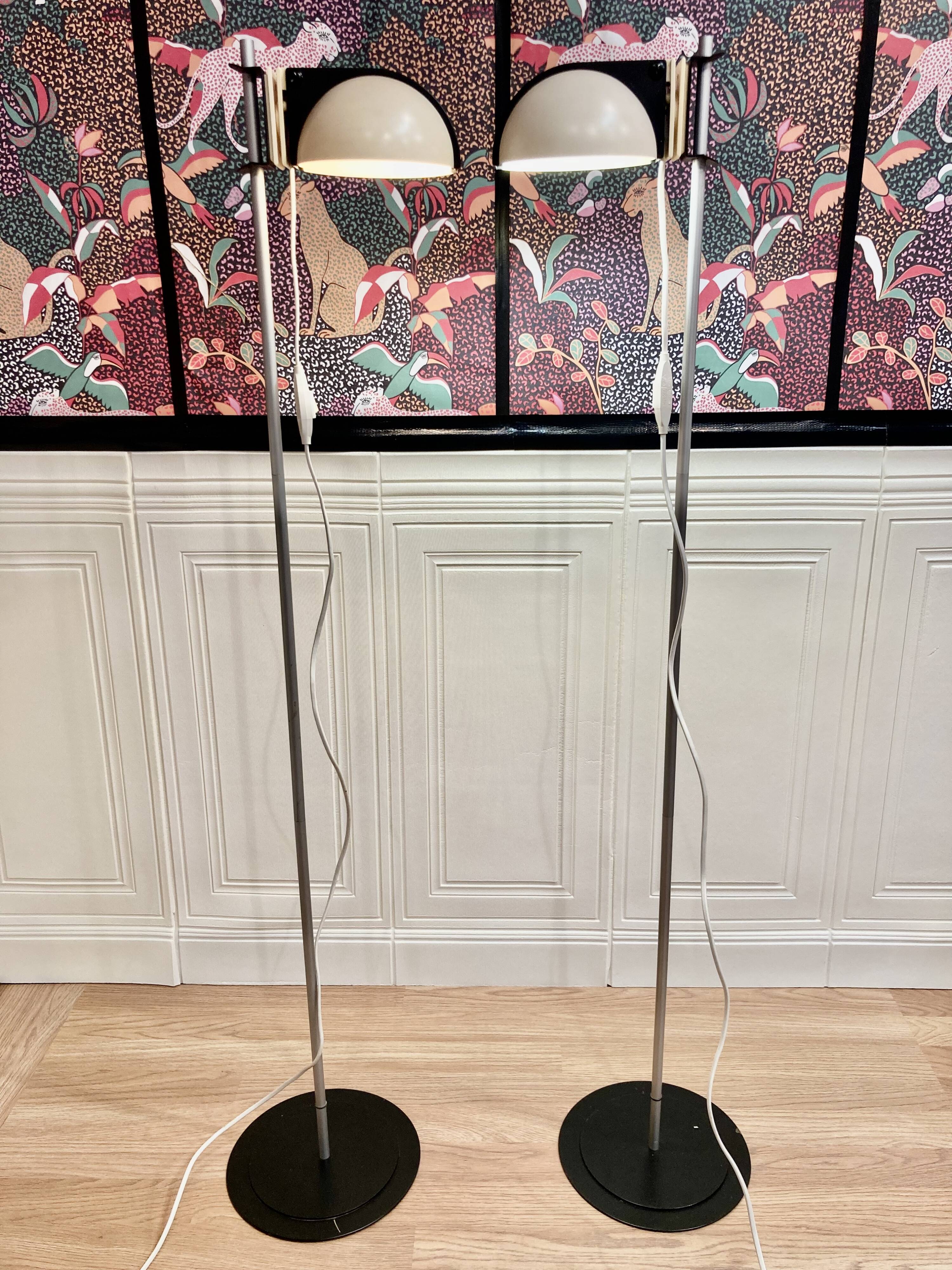 .PAIRE DE LAMPADAIRES MODULABLES DESIGN 1960.