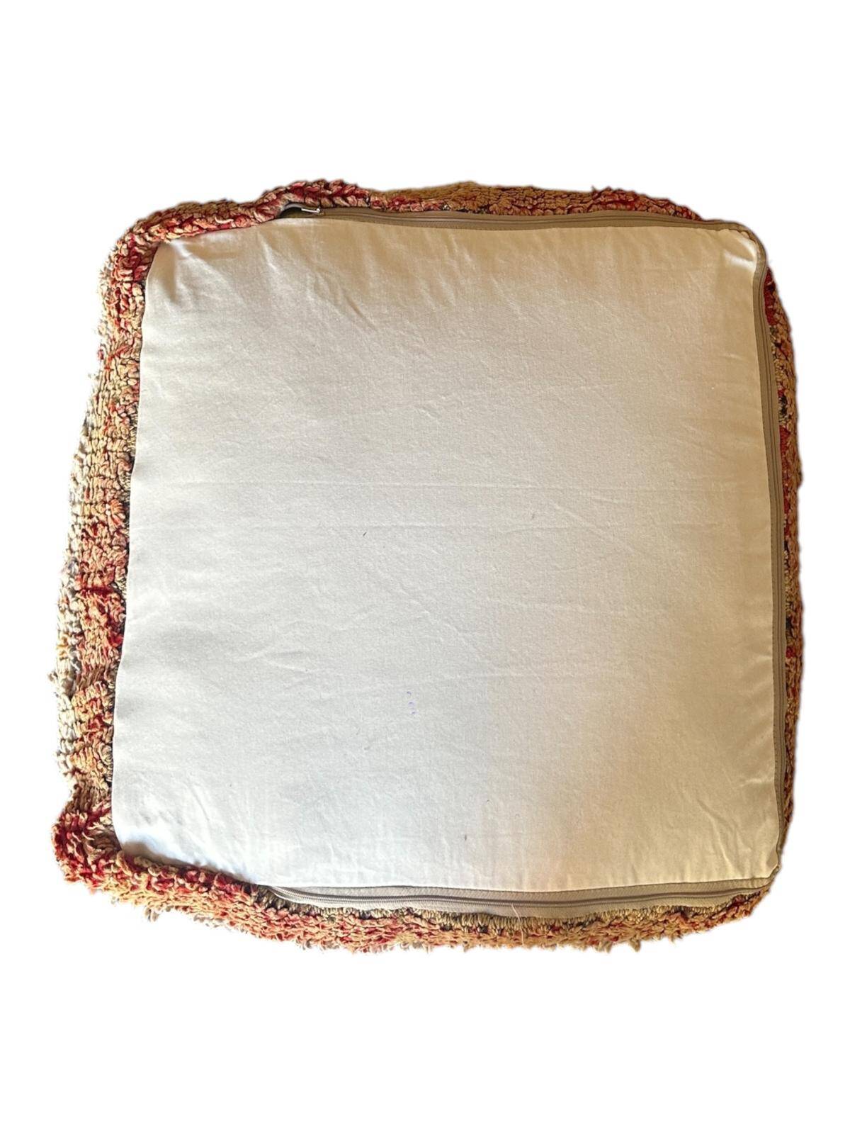 Moroccan wool pouf