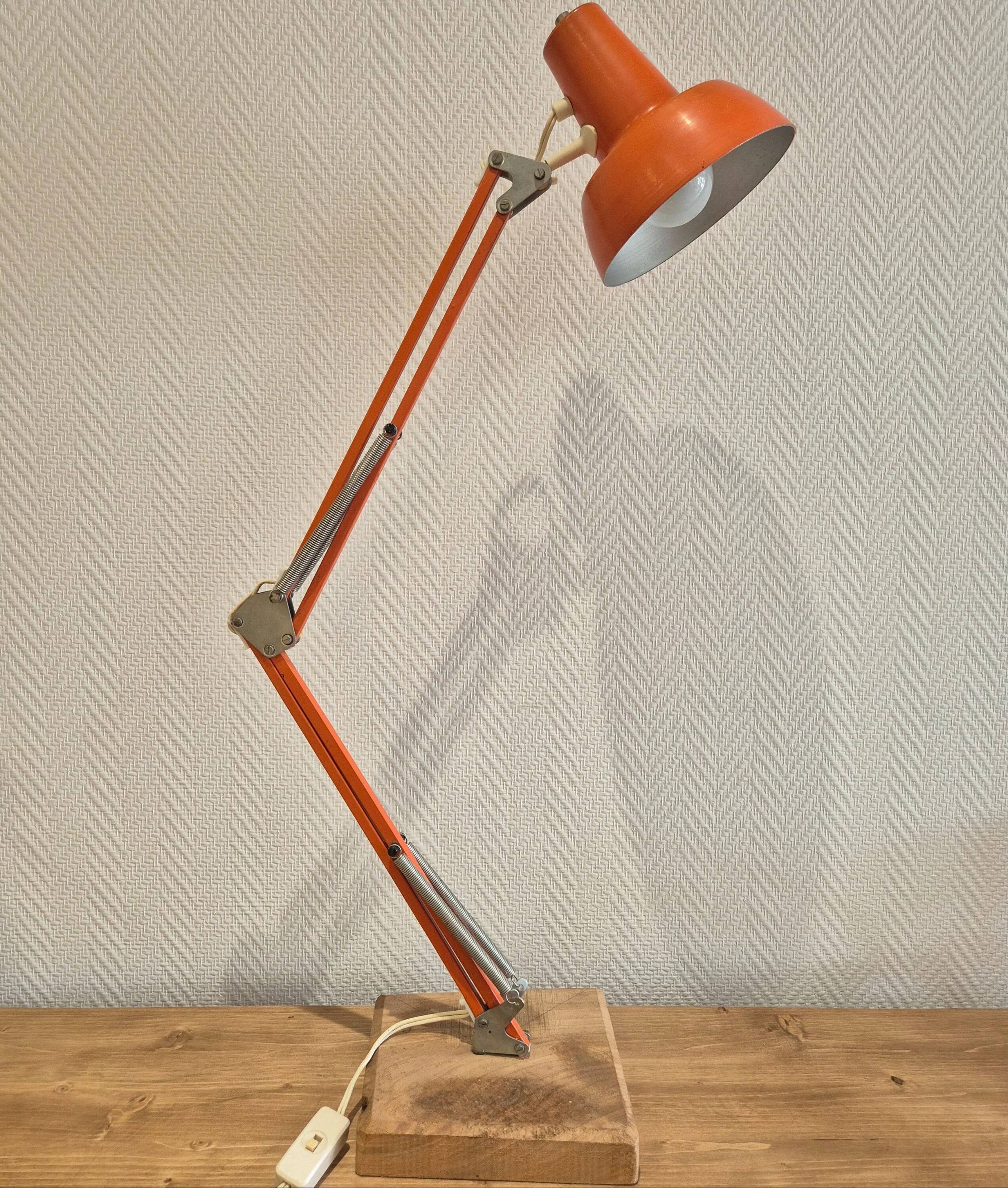 Lampe d'architecte vintage métallique articulée