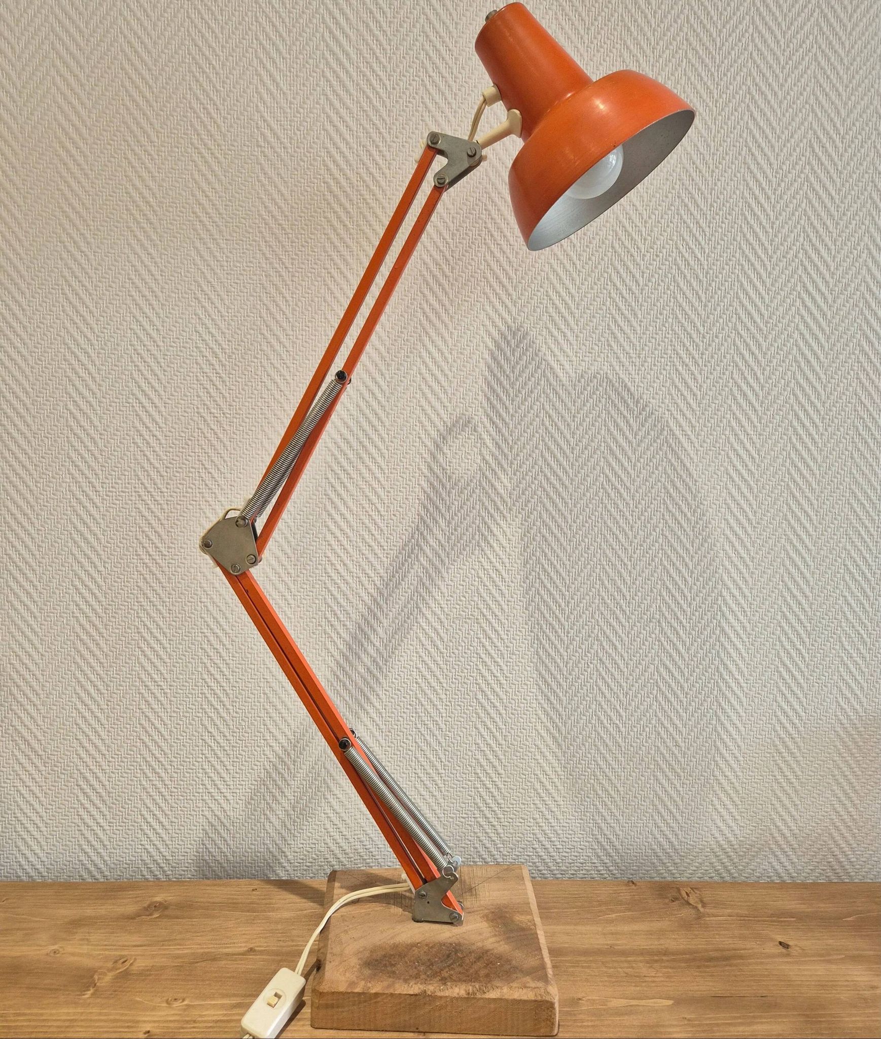 Vintage articulated metal architect lamp