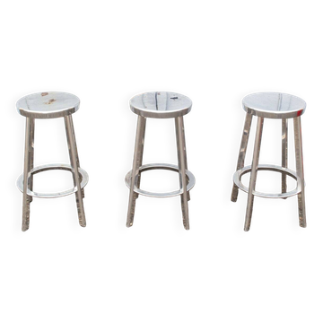 Sgabelli Déjà-Vu in aluminum by Naoto Fukasawa per Magis, inizio XXI secolo, set of 3