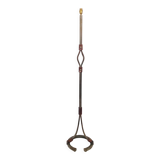 Hammered wrought iron and leather floor lamp by Jean Pierre Rickaert, 1950s
