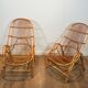 Paire de fauteuils design en rotin