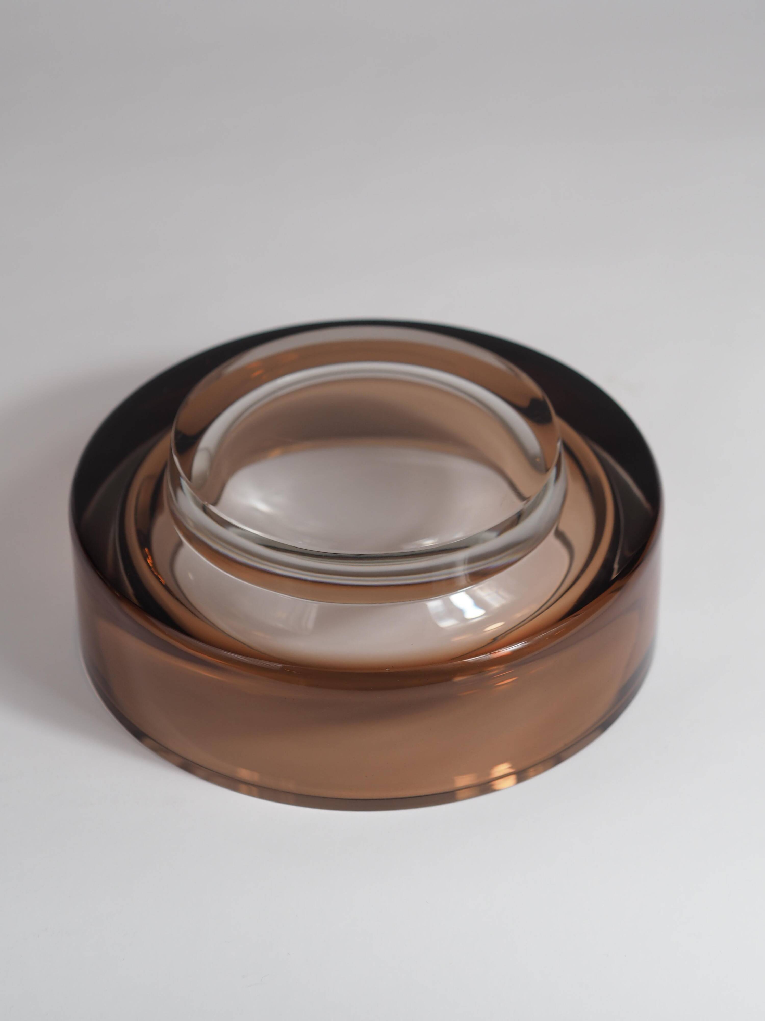 Rare bol en verre d'art moderne du milieu du siècle par Kaj Franck pour Nuutajärvi Notsjö