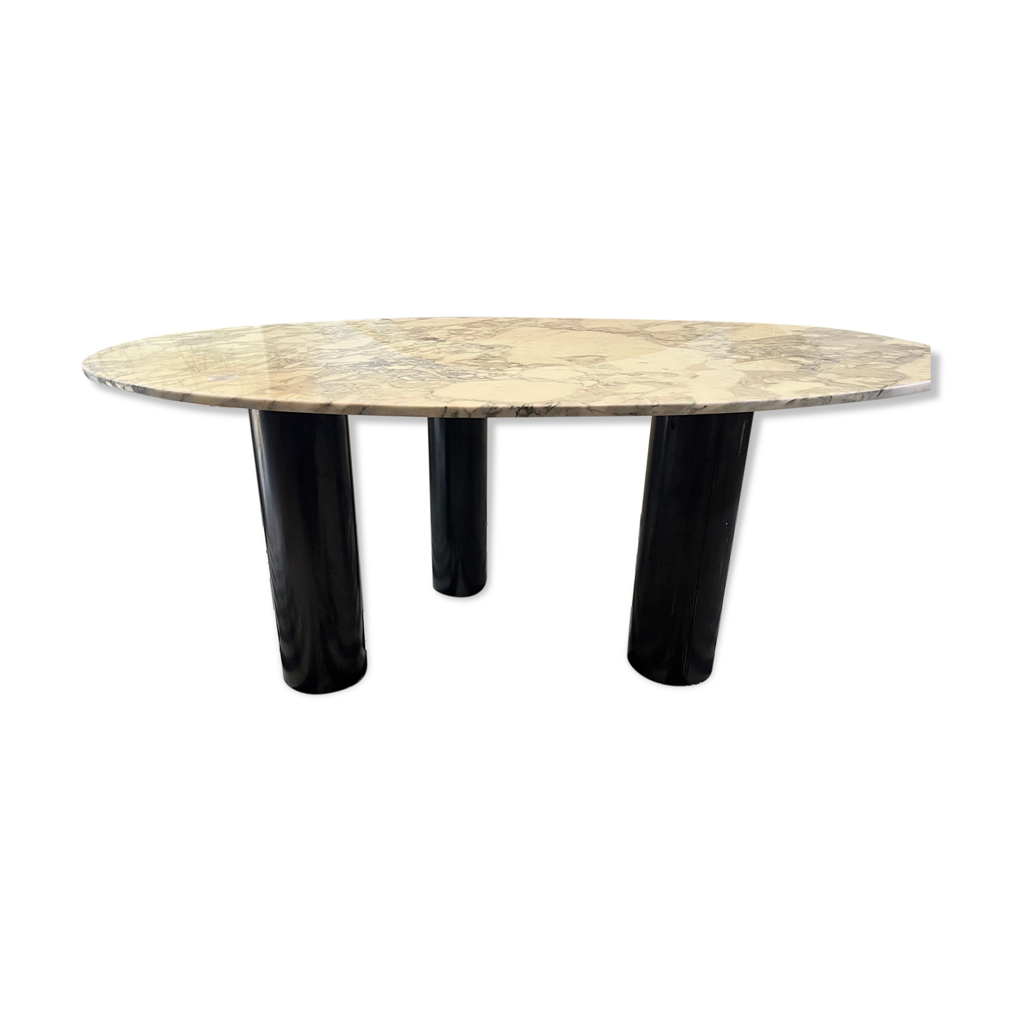 Marble dining table and steel legs