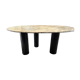 Table a manger marbre et pieds acier
