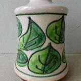 Ceramic vase, vegetable decoration, Strehla GDR, 60s