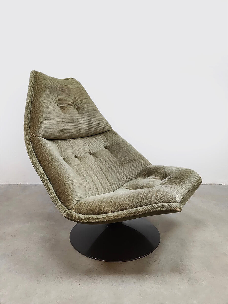 Fauteuil pivotant de design vintage néerlandais Artifort Geoffrey Harcourt F588