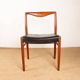 2 chaises Danoises en Teck et Skaï par Lyngfeldt Larsen 1960.