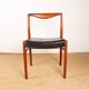 2 Danish chairs in teak and skai by Lyngfeldt Larsen 1960.