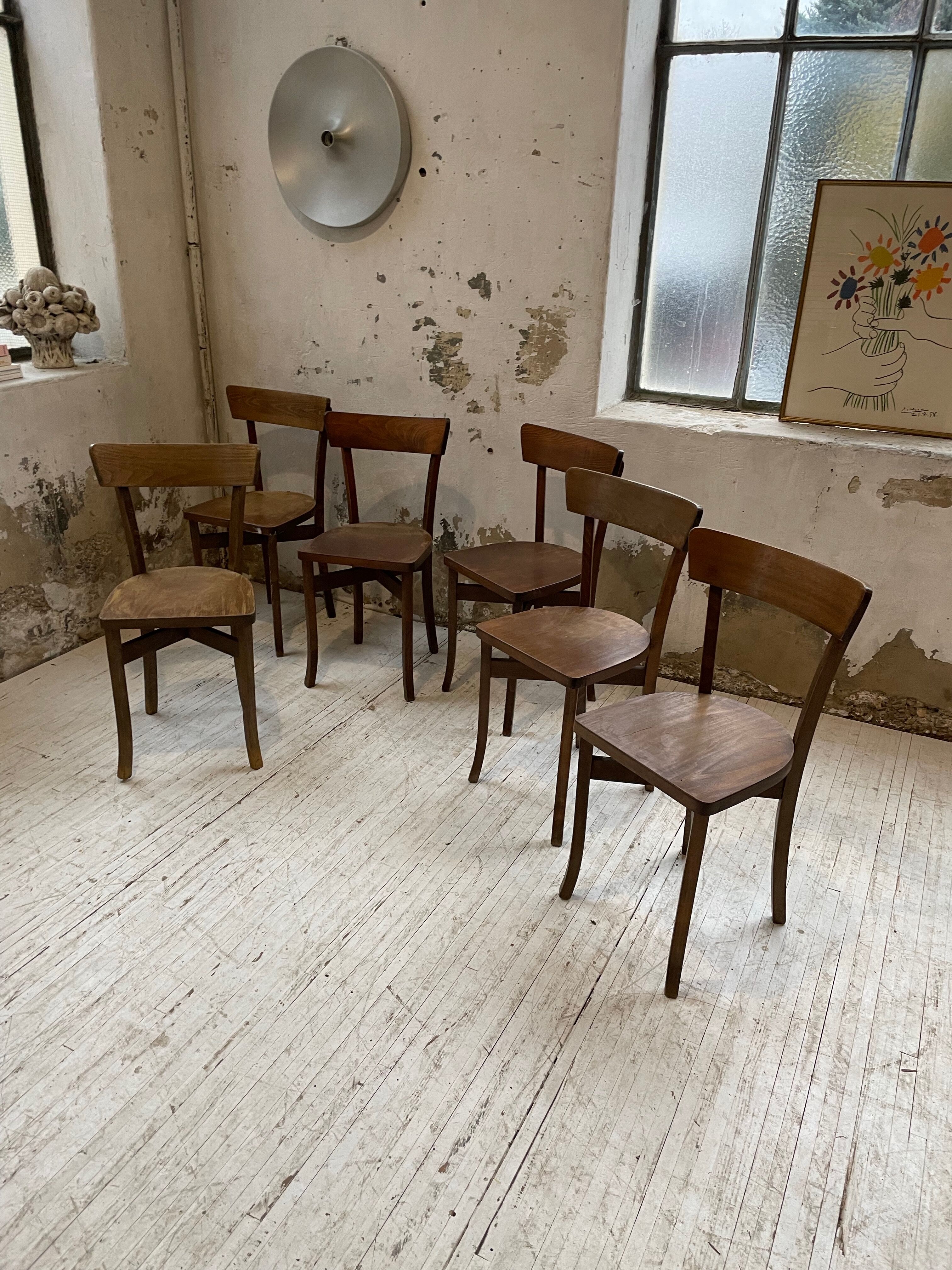 6 Baumann bistro chairs