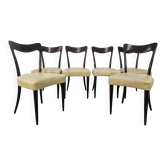 Six Art Decò chairs attributed to Carlo Rava, 1950s