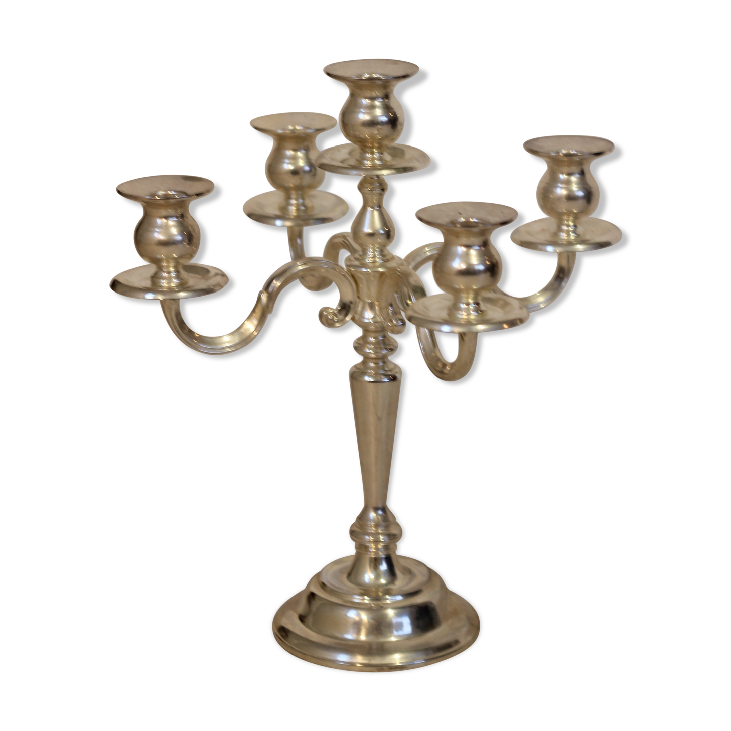 Chandelier 5 silver metal lights