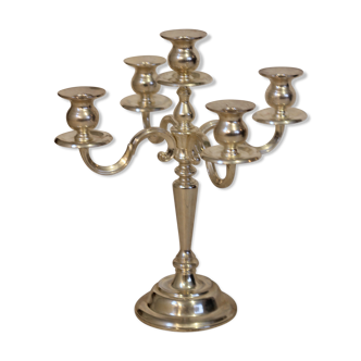 Chandelier 5 silver metal lights