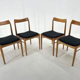 Set of four danish dining chairs, carefully refurbished.