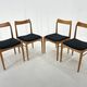 Ensemble de quatre chaises de salle à manger danoises