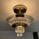 Vintage Bakalowits & Söhne ceiling light in brass and crystal
